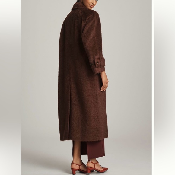 NWT - Anthropologie - Cocoa Textured Maxi Coat - 12 - Picture 3 of 10